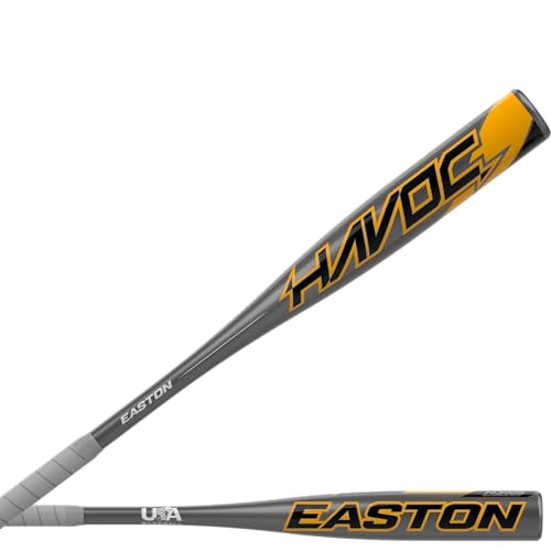 EASTON HAVOC BASEBALL BAT USA -10 DROP 2 1/4" BARREL 1 PC. ALUMINUM - GRAY - Brand New