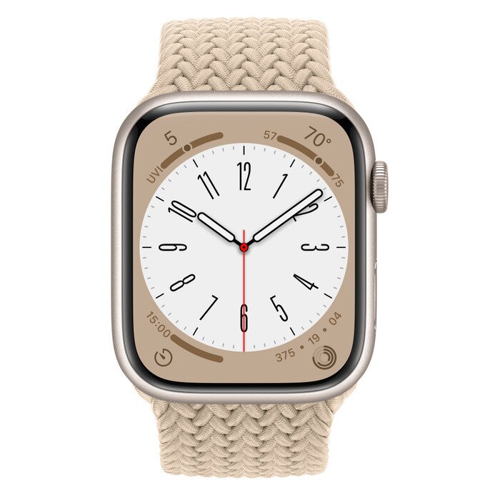 APPLE WATCH BRAIDED SOLO LOOP 45MM, SIZE 9 - BEIGE - Like New