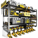 POKIPO LARGE POWER TOOL ORGANIZER WALL MOUNT 4 LAYERS PKP231128 - BLACK - Like New