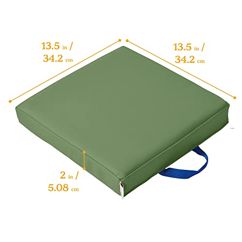 ECR4Kids SoftZone Floor Cushions Square Flexible Seating Hunter Green 6-Piece - Like New