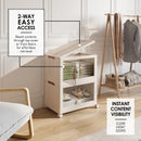 HEARTH & HARBOR 3 PACK STACKABLE STORAGE BINS WITH LIDS 21 GAL 84.5 QT - WHITE - Like New