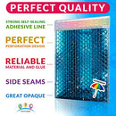 ABC Blue Metallic Bubble Mailers 12 x 17 Inches 5 Pack Aluminum Foil - Brand New