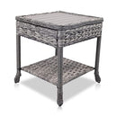 Rattan Coffee Table Wicker Square Side Table with PE Top - Brand New
