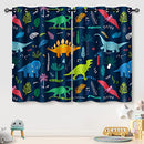AIMEGO KIDS BOYS DINOSAUR BLACKOUT CURTAINS,2 PANEL 42" X 63", DINOSAUR 0065 - Like New