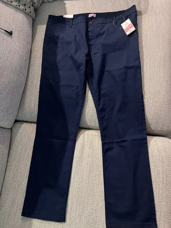 BASTION TRAIL MENS CHINO 4 WAY STRETCH PANTS - SIZE: MEN 40X31 - NAVY - Brand New