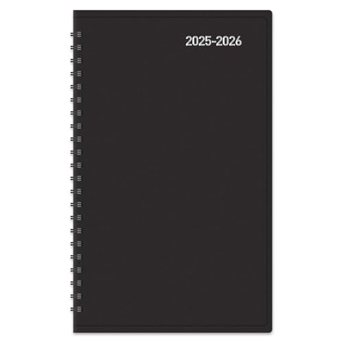 OFFICE DEPOT 2025-2026 OFFICE DEPOT 14-MONTH ACADEMIC PLANNER 5"X8" - BLACK - Like New