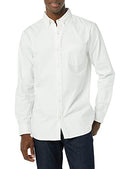 AMAZON ESSENTIALS MEN'S SLIM-FIT LONG-SLEEVE STRETCH OXFORD CLOTH SHIRT - M - Brand New