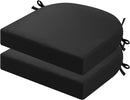 IDEE-HOME OUTDOOR CHAIR CUSHIONS, 17" X 16" X 3", 2 PACK - BLACK - Like New