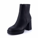 CUSHIONAIRE Women's Gallerie Block heel dress boot +Memory Foam, Black 8.5 W - Brand New