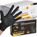 TitanFlex Heavy Duty Black Industrial Nitrile Gloves, 8-mil, XXL, Case of 1000 - Brand New