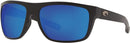 Costa Del Mar Men's Broadbill Blue Mirror Matte Gray Frame Square Sunglasses - Like New