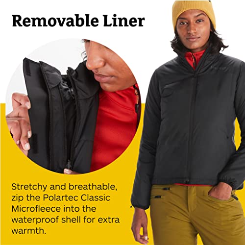 MARMOT WOMEN'S RAMBLE 3-IN-1 COMPONENT JACKET RECYCLED BLACK XS - Brand New