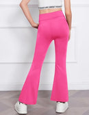 Tz006157 ZACLOTRE GIRLS FLARE V CROSSOVER YOGA PANTS - SIZE 13-14 - HOT PINK - Brand New