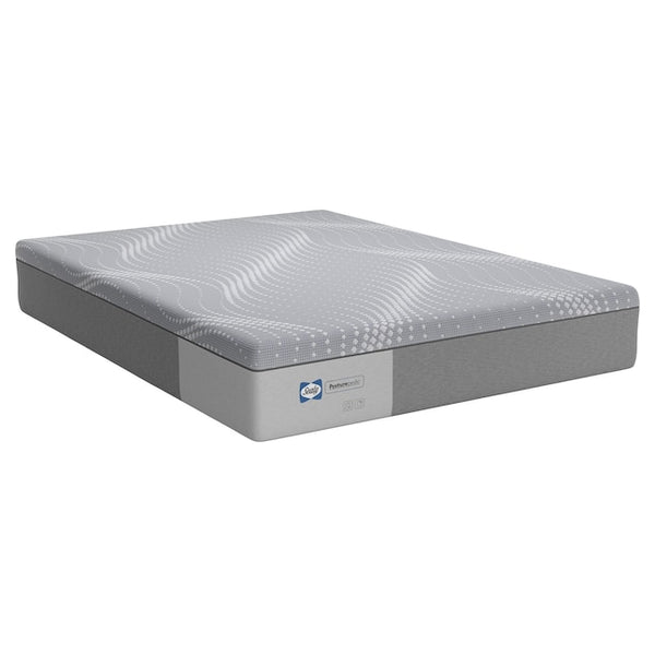 SEALY 12-IN MEDIUM KING MEMORY FOAM MATTRESS IN A BOX - GRAY - Brand New