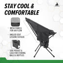JOOLA PICKLEBALL CHAIR – LIGHTWEIGHT, FULL SIZE CHAIR – FOLDABLE SEAT – BLACK - Like New