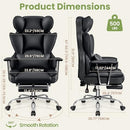 BESTFAIR OFFICE DESK CHAIR 500LBS BIG AND TALL OFFICE CHAIRS WITH FOOTREST BLACK - Like New