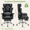BESTFAIR OFFICE DESK CHAIR 500LBS BIG AND TALL OFFICE CHAIRS WITH FOOTREST BLACK - Like New