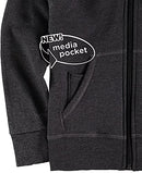 HANES BIG BOYS' COMFORTBLEND ECOSMART FULL-ZIP HOODIE, SLATE HEATHER GRAY M - Brand New