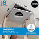 SIMPLY FILTERS 14X14X1 MERV 8 MPR 600 AC FURNACE HVAC AIR FILTER 6 PACK - WHITE - Brand New