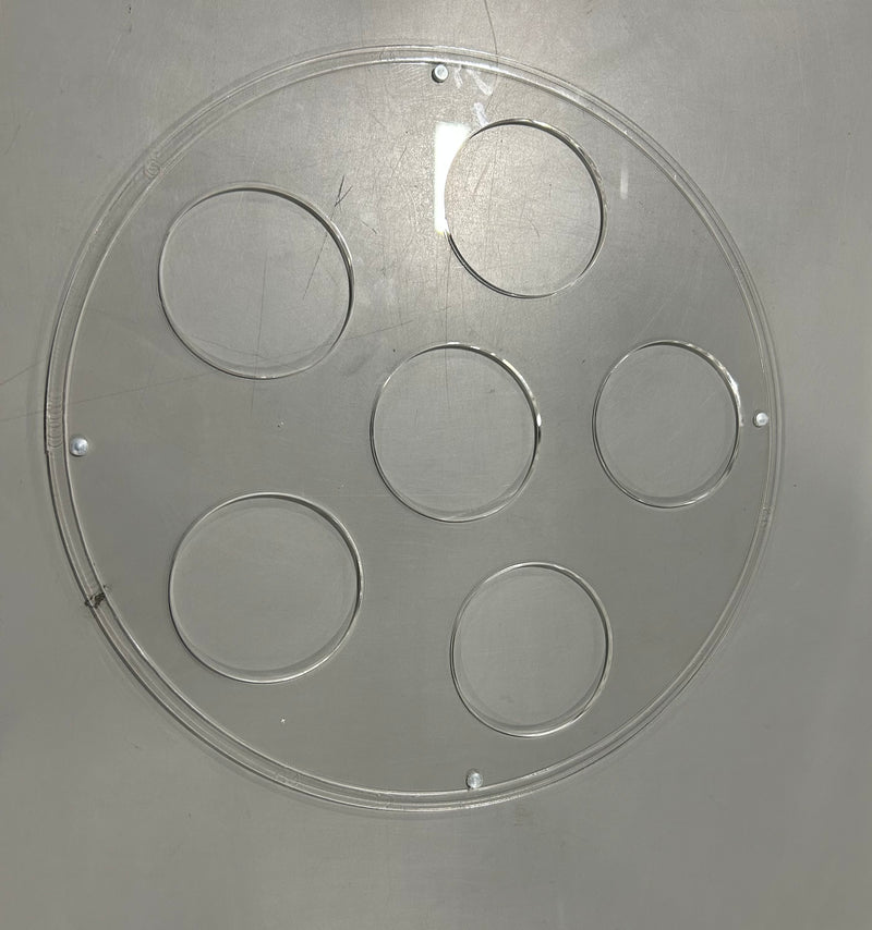 MYGIFT TB-RAC0117CLR CLEAR ACRYLIC COOLER BUCKET WITH LID, VASE, 6 HOLES - CLEAR - Like New