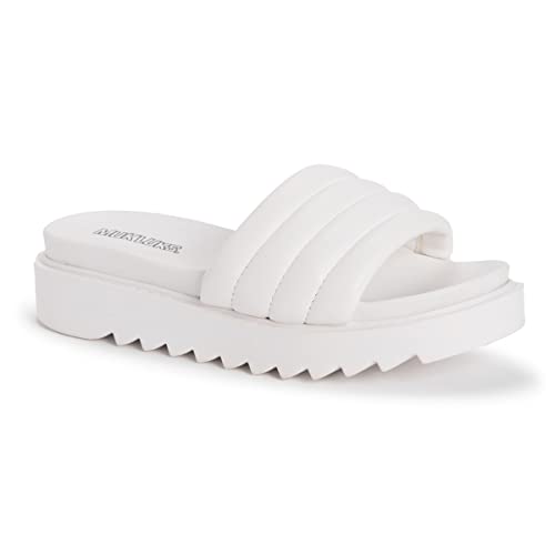 1200167-100 MUK LUKS WOMEN'S SUN CATCHER SANDALS WHITE SIZE 8 - Scratch & Dent