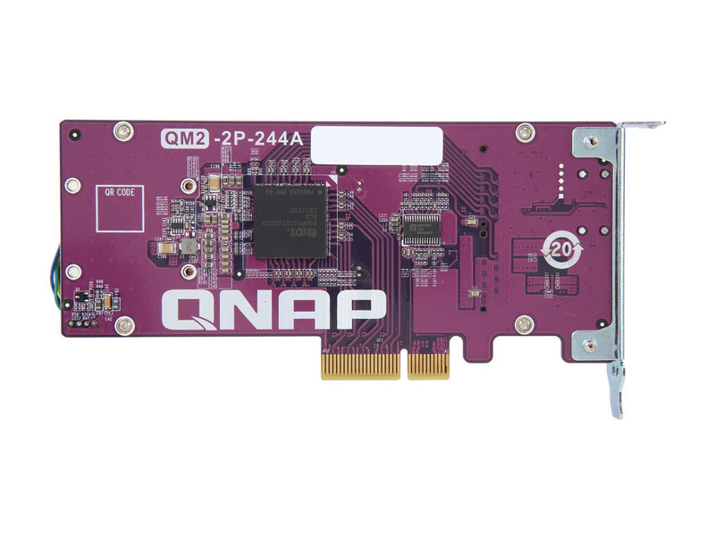 QNAP QM2-2P-244A Dual M.2 22110/2280 PCIe SSD Expansion Card