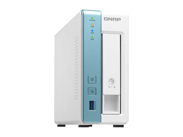 QNAP 1-Bay Personal Cloud NAS for Backup and Data Sharing 4-core 1.7GHz 1GB RAM