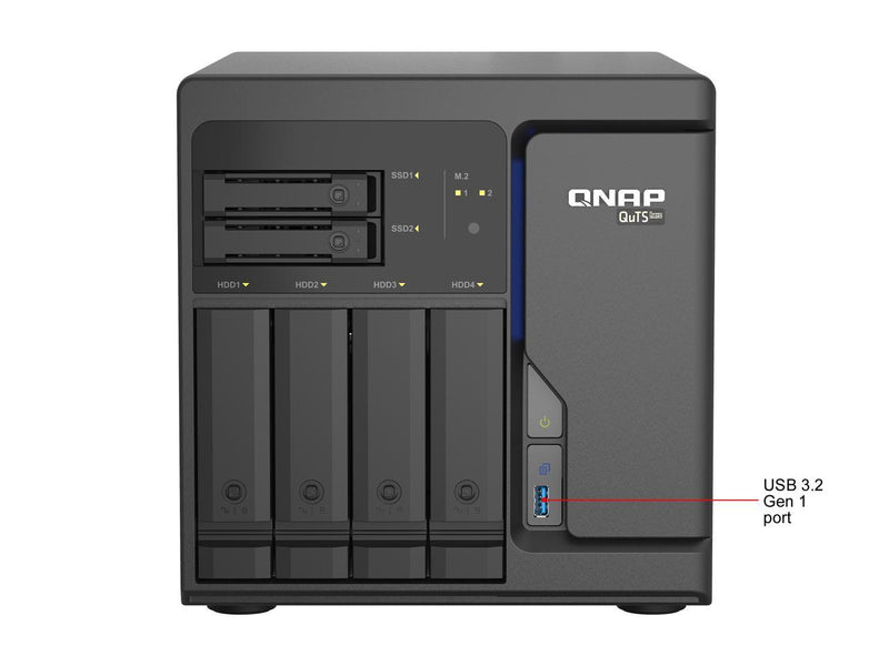 QNAP 6-Bay QuTS hero NAS, Xeon D-1602 2.5GHz, 8GB ECC RAM, 4 x 2.5GbE,  PCIe