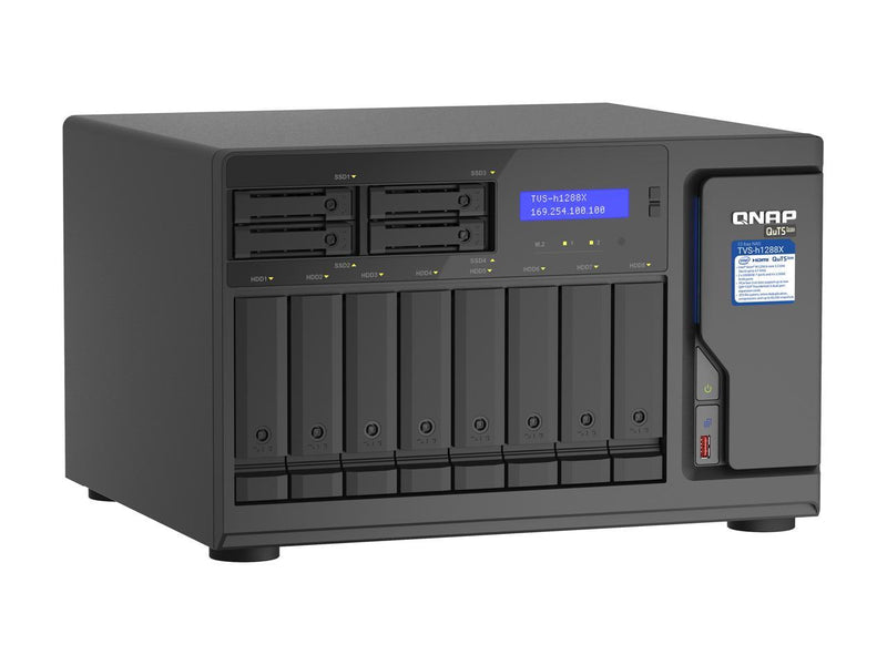 QNAP TVS-H1288X-W1250-16G-US Diskless System Network Storage