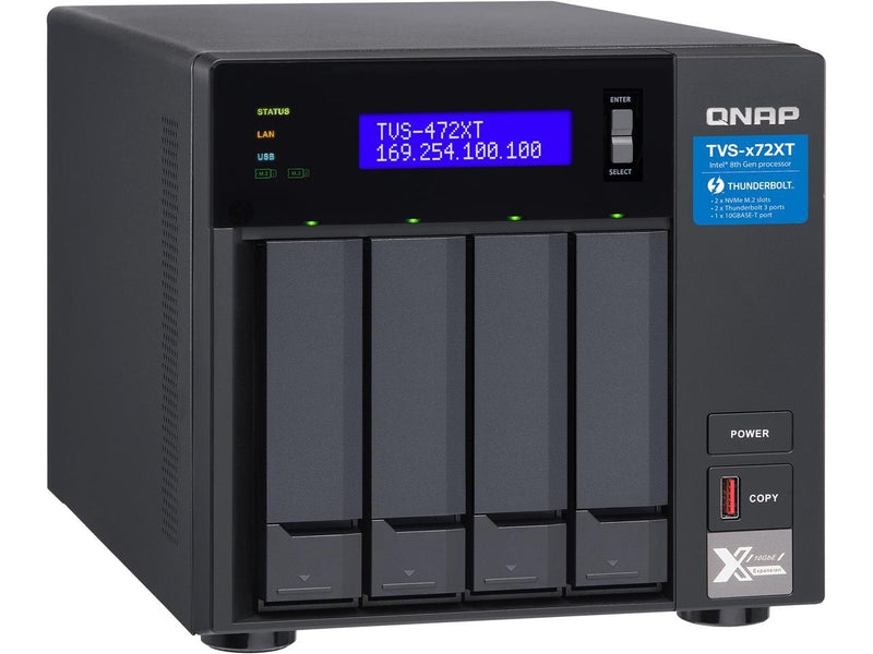 QNAP TVS-472XT-i3-4G-US Diskless System Network Storage