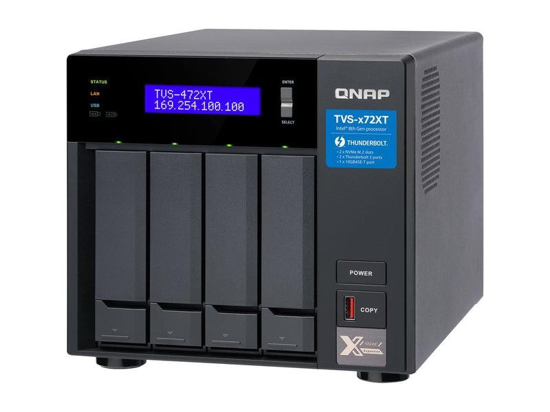 QNAP TVS-472XT-i3-4G-US Diskless System Network Storage