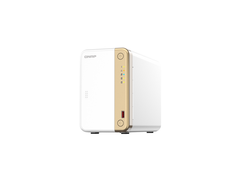 QNAP 2-Bay desktop NAS, Intel Celeron N4505 dual-core processor, 4GB DDR4 SODIMM