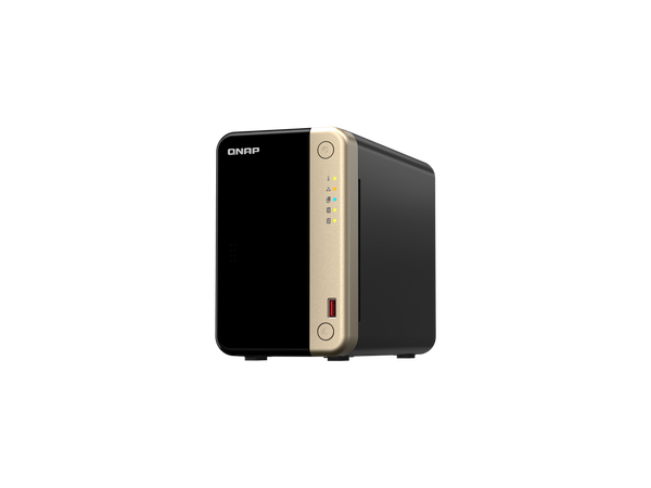 QNAP TS-264 2-Bay High-Performance Desktop NAS. Intel 4C/4T Processor, burst up