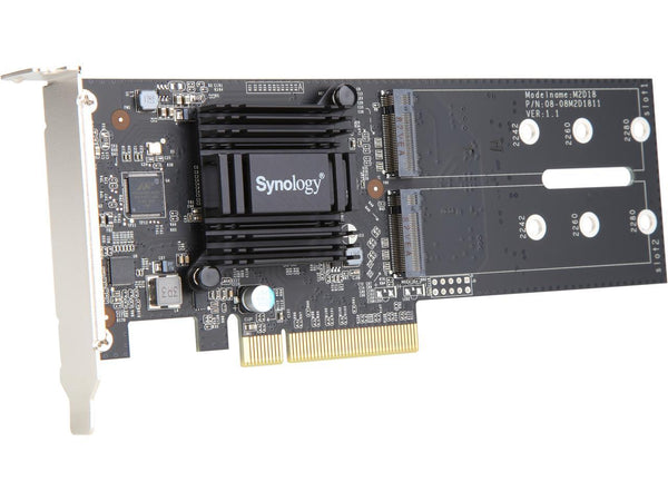 Synology M2D18 M.2 NVMe / SATA SSD Adapter Card