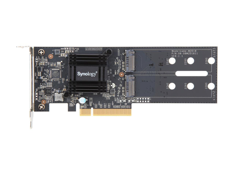 Synology M2D18 M.2 NVMe / SATA SSD Adapter Card