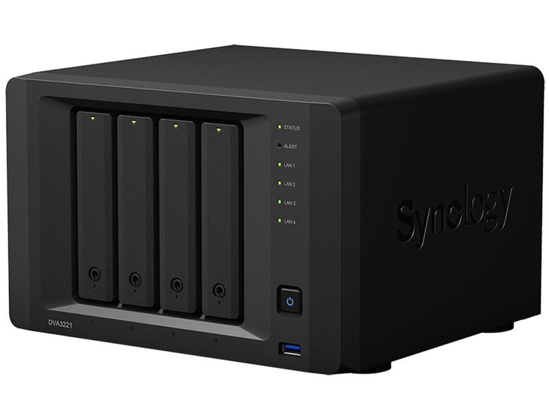Synology 4 Bay NVR Deep Learning Video Analytics DVA3221 (Diskless)