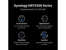 Synology HAT5300-16T 16TB 7200RPM SATA 6.0 GB/s 512e 3.5 inch SATA Enterprise