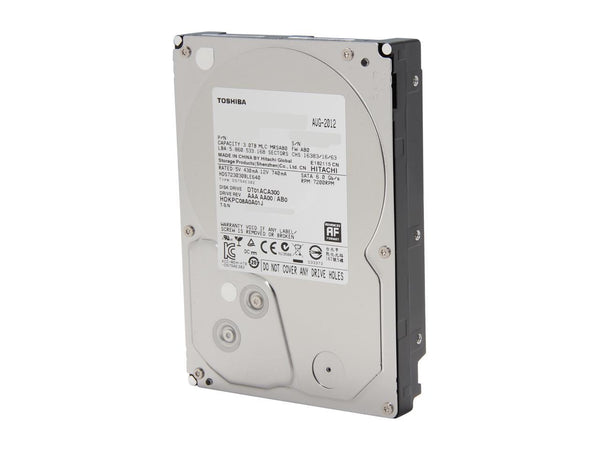 TOSHIBA DT01ACA300 3TB 7200 RPM 64MB Cache SATA 6.0Gb/s 3.5" Internal Hard Drive