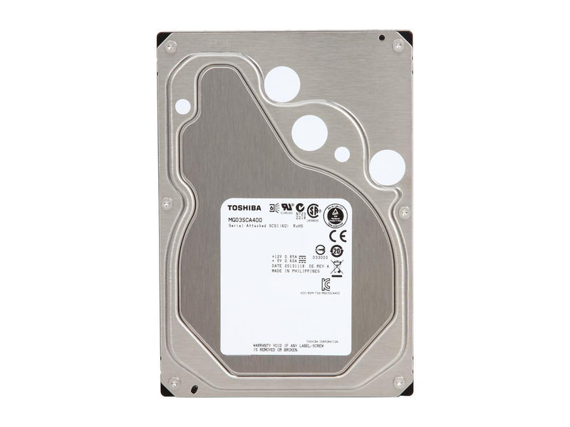 TOSHIBA MG03SCA400 4TB 7200 RPM 64MB Cache SAS 6Gb/s 3.5" Internal Hard Drive