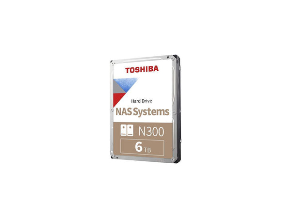 Toshiba N300 6TB NAS 3.5-Inch Internal Hard Drive - CMR SATA 6 GB/s 7200