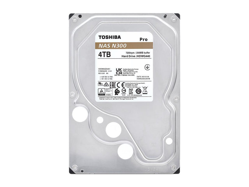 Toshiba N300 PRO 4TB NAS 3.5-Inch Internal Hard Drive - CMR SATA 6 GB/s