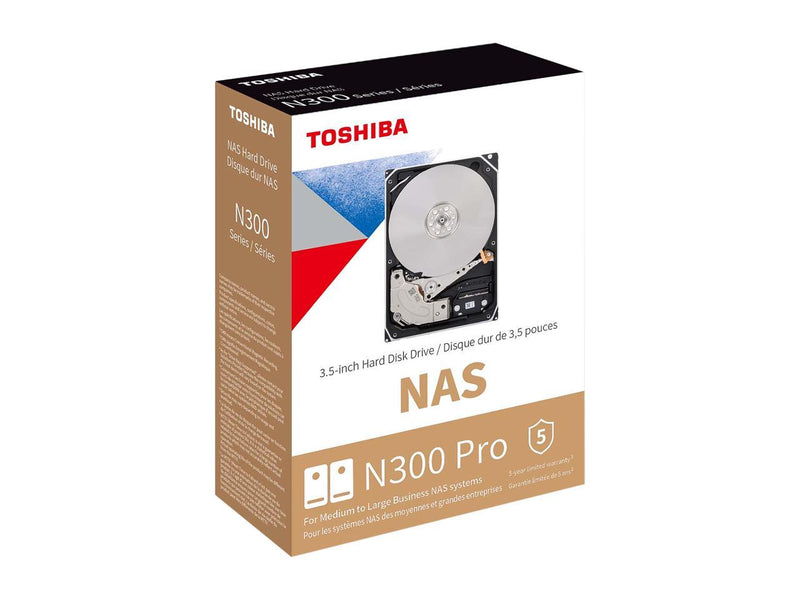 Toshiba N300 PRO 8TB NAS 3.5-Inch Internal Hard Drive - CMR SATA 6 GB/s