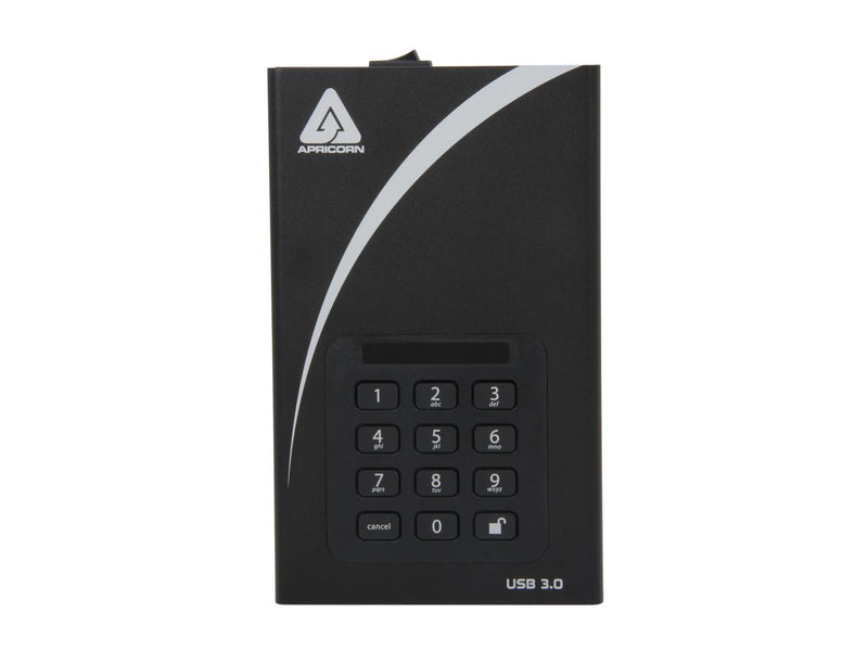 APRICORN Aegis Padlock DT 2TB USB 3.0 3.5" External Hard Drive 256-bit AES