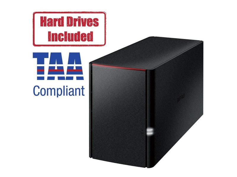 BUFFALO LinkStation 220 2-Bay Personal Cloud Network Storage 4TB (2x2TB) with