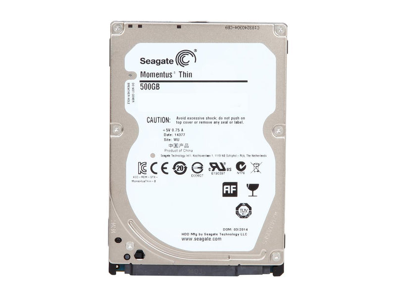 Seagate Laptop Thin ST500LM021 500GB 7200 RPM 32MB Cache SATA 6.0Gb/s 2.5" Hard