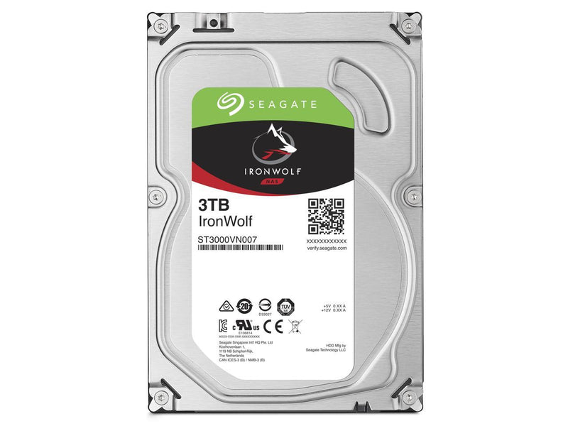 Seagate IronWolf ST3000VN007 3TB 5900 RPM 64MB Cache SATA 6.0Gb/s 3.5" Hard