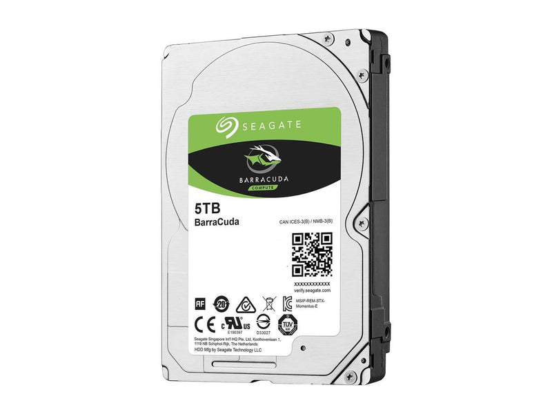 Seagate 5TB BarraCuda 5400 RPM 128MB Cache SATA 6.0Gb/s 2.5" 15mm Laptop