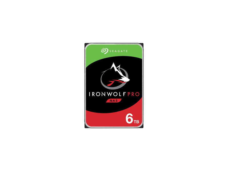 Seagate IronWolf Pro 6TB NAS Hard Drive 7200 RPM 256MB Cache CMR SATA 6.0Gb/s
