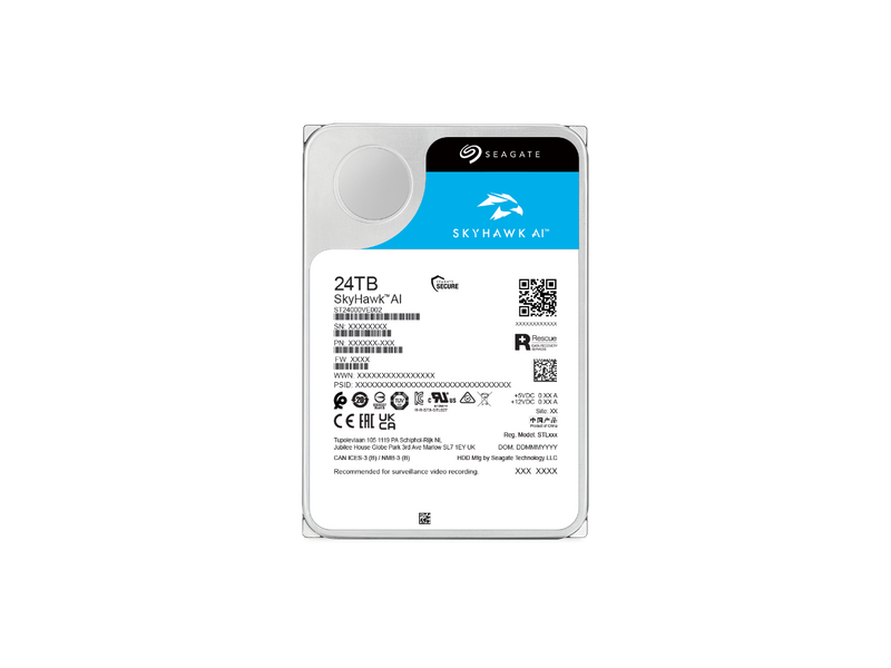 Seagate SkyHawk AI ST24000VE002 24TB 7200 RPM 512MB Cache SATA 6.0Gb/s 3.5"