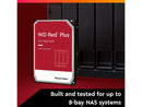 WD Red Plus 14TB NAS Hard Disk Drive - 7200 RPM Class SATA 6Gb/s, CMR, 512MB